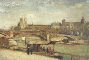 Vincent Van Gogh The Pont du Carrousel and the Louvre (nn04) Spain oil painting reproduction